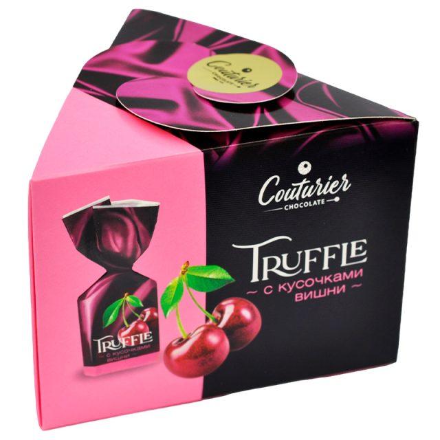 Конфеты Couturier Truffle с кусочками вишни 125 гр., картон