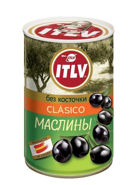 Маслины ITLV без косточки Clasico 314 гр., ж/б