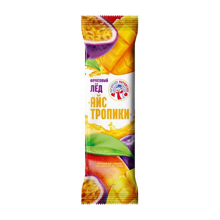 Мороженое лед Ногинское айс тропики манго маракуйя 70 гр., флоу-пак