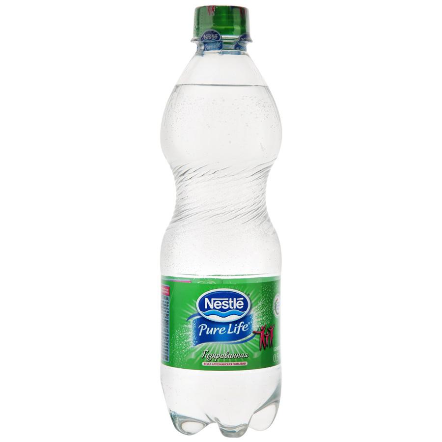 Вода газированная Nestle Pure Life минеральная 500 мл., ПЭТ