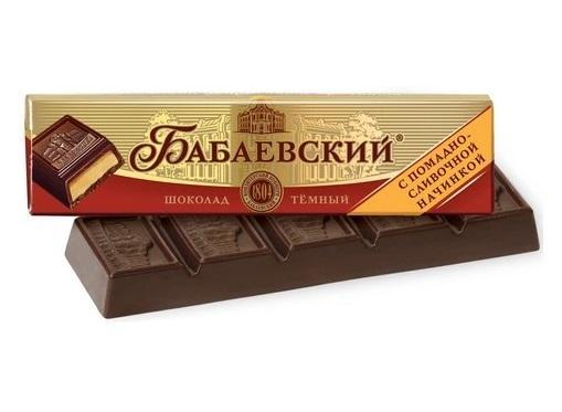 Батончик Бабаевский темный шоколад с помадно-сливочной начинкой 50 гр., обертка