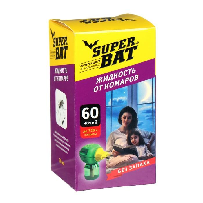 Жидкость от комаров от комаров Super Bat 60 ночей, 45 мл., картонная коробка