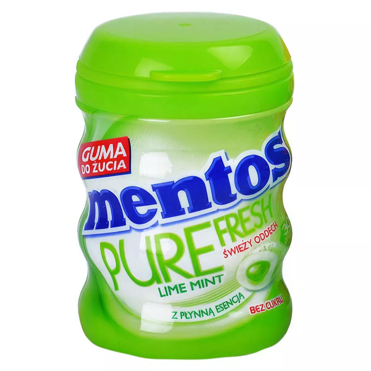 Жевательная резинка Mentos лайм мята, 60 гр., ПЭТ