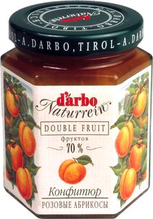 Конфитюр Darbo розовый абрикос, 200 гр, стекло