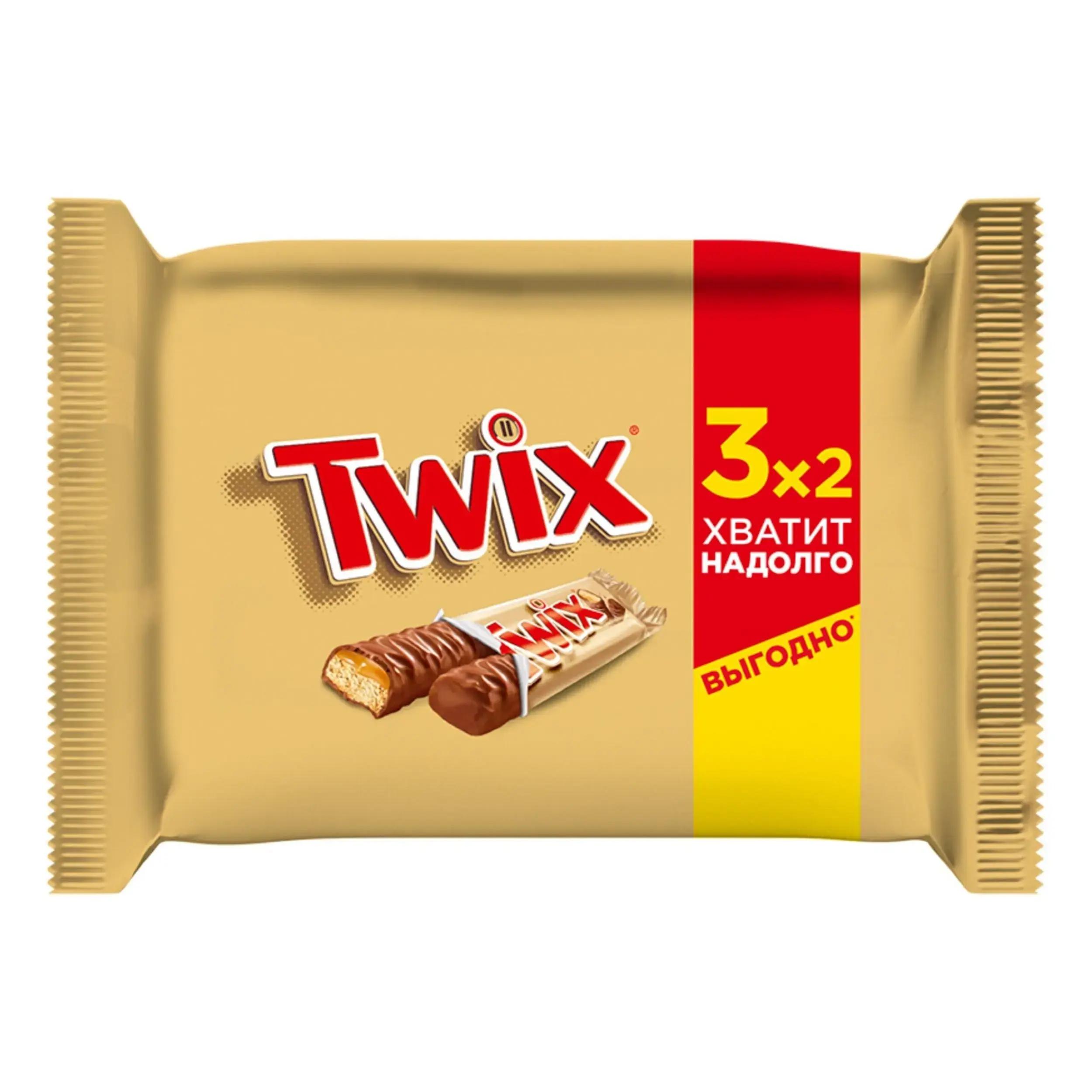 Батончик шоколадный  Twix 3 шт. по 55 гр., флоу-пак