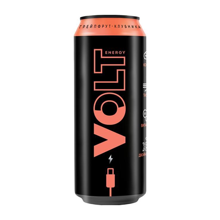 Напиток энергетический Volt Energy грейпфрут клубника 500 мл., ж/б