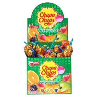 Леденец Chupa Chups фруктовый микс, 1200 гр., картон