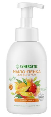 Мыло-пенка для мытья детской посуды Synergetic Сочное манго 500 мл., ПЭТ