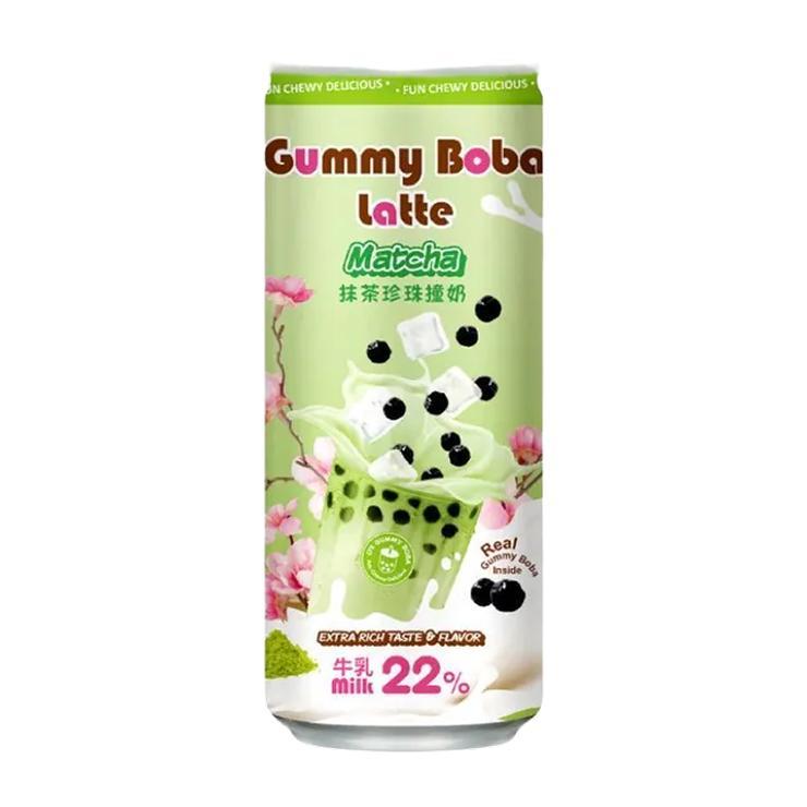 Чай холодный O's Bubble Gummy Boba Latte Latte matcha Тайвань 470 мл., ж/б