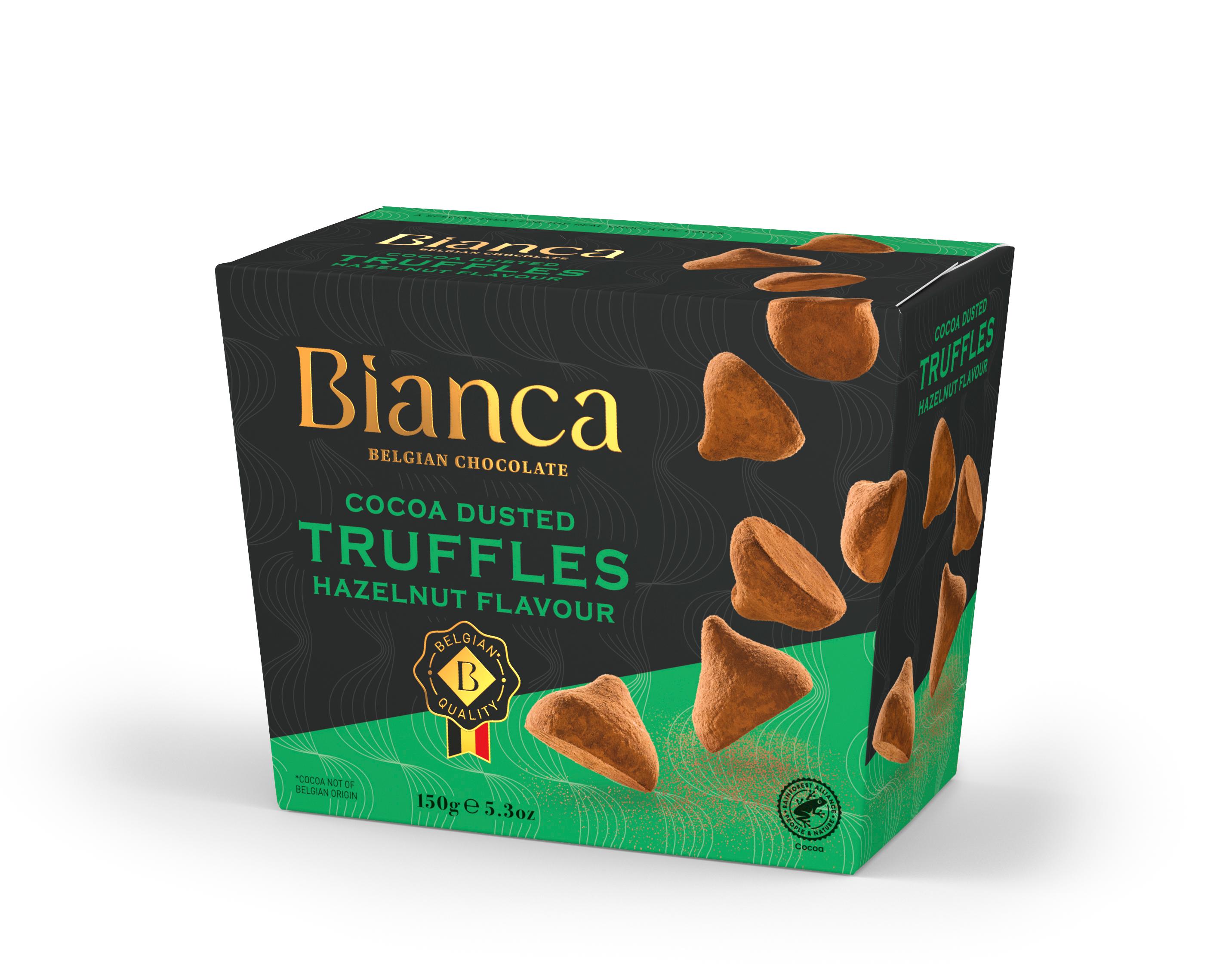 Трюфели Bianca Hazelnut flavour со вкусом лесного ореха 150 гр., картон