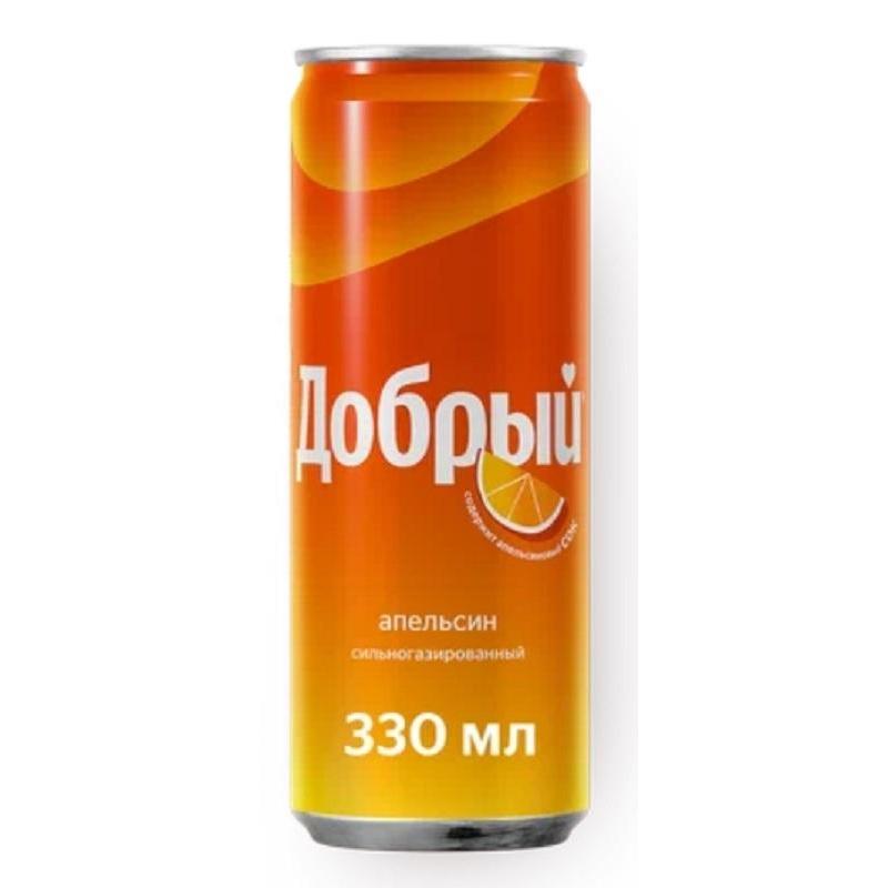 Напиток газированный Добрый апельсин 330 мл., ж/б