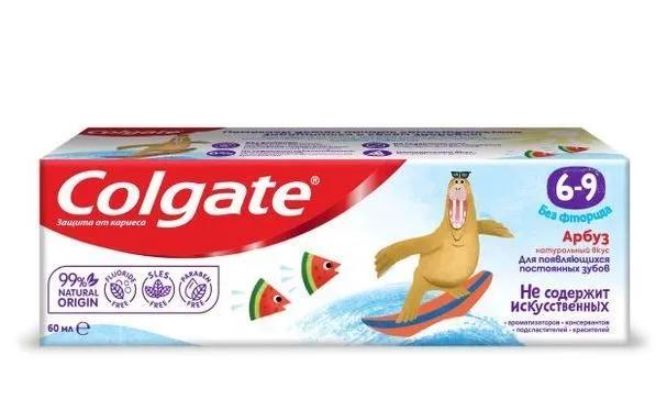 Зубная паста для детей COLGATE 6-9 без фторида 60 мл., туба