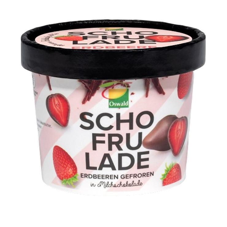 Клубника Oswald SCHOFRULADE в молочном шоколаде 130 гр., пластиковая упаковка
