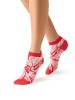 Носки женские MiNiMi Trend коралловые/мультиколор укороченные размер 39-41