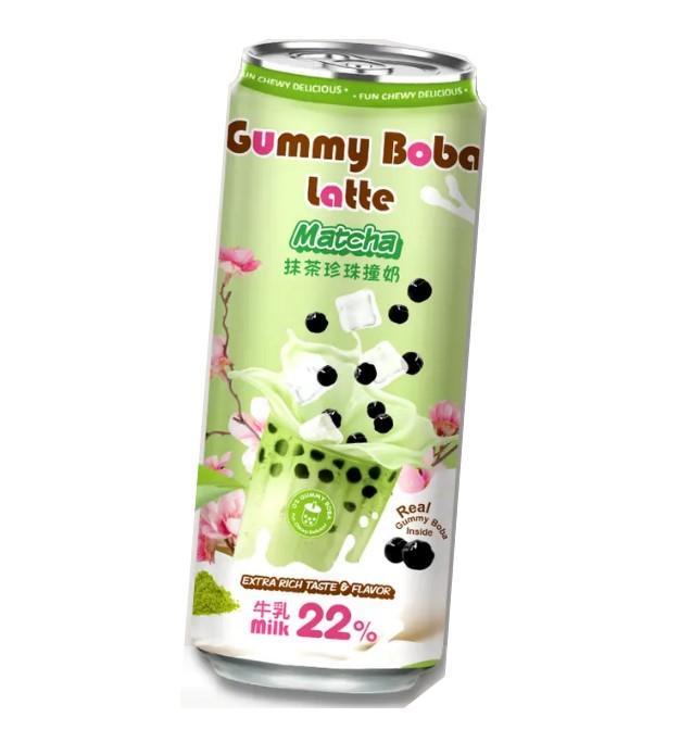 Напиток Os Bubble Gummy Boba Latte Latte matcha 470 мл., ж/б