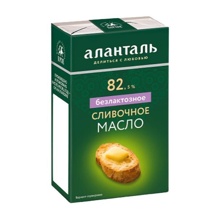 Масло Аланталь сливочное безлактозное 82,5% 150 гр., обертка