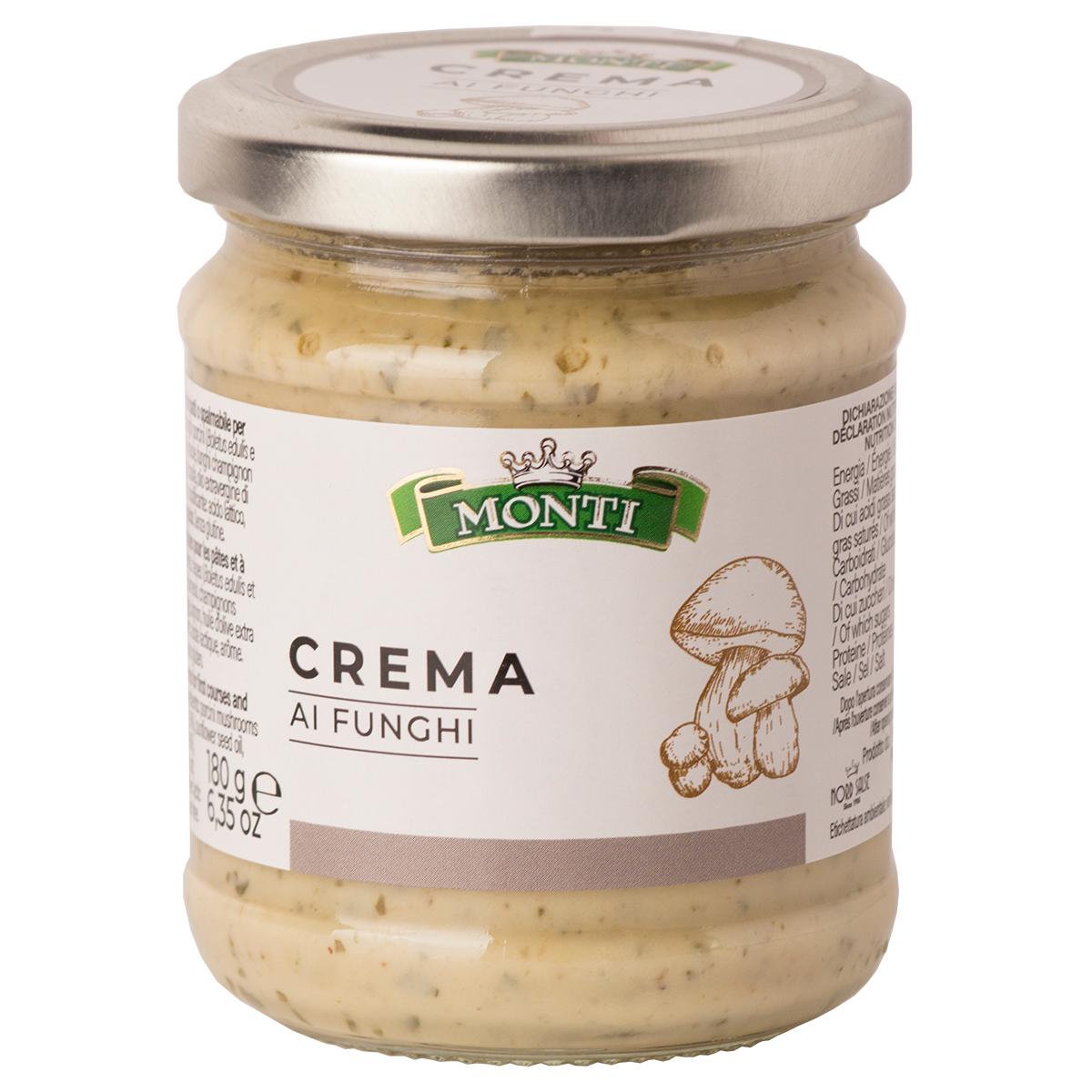 Крем-паста MONTI crema al funghi с белыми грибами, 180 гр., стекло