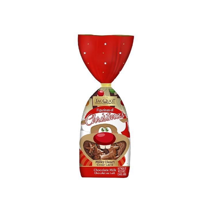 Фигурки шоколадные JACQUOT christmas ассорти с молочной начинкой 250 гр., пакет