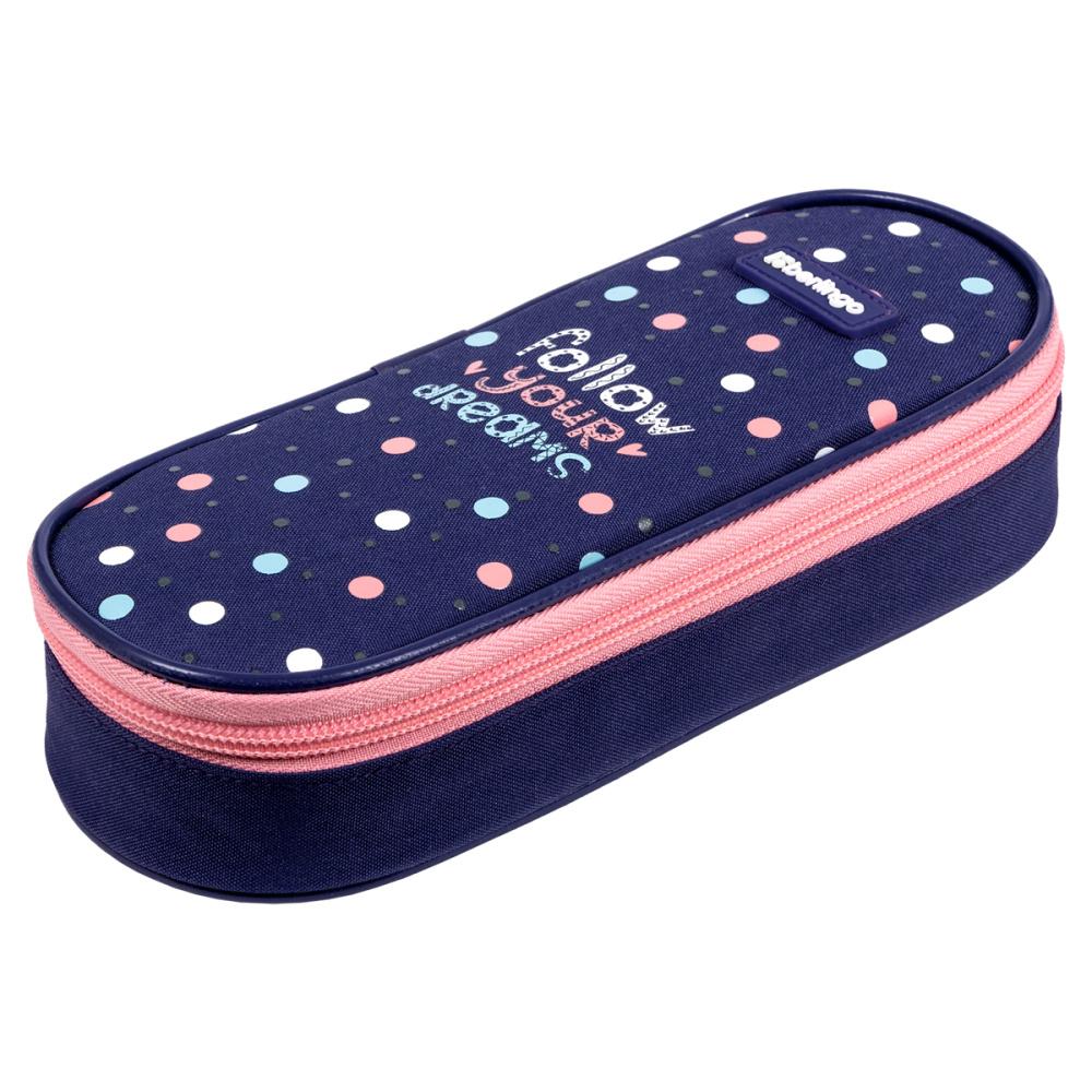 Пенал Berlingo Colored dots корпусный 1 отделение 220 х 90 х 45 полиэстер., пакет