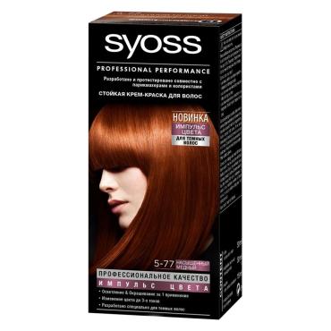 Краска для волос Syoss Color Импульс цвета 5-77 Насыщенный медный
