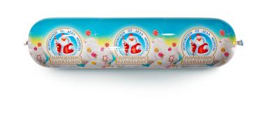 Мороженое Айсберри ванильная колбаса От Деда Мороза 12%, 800 гр., оболочка