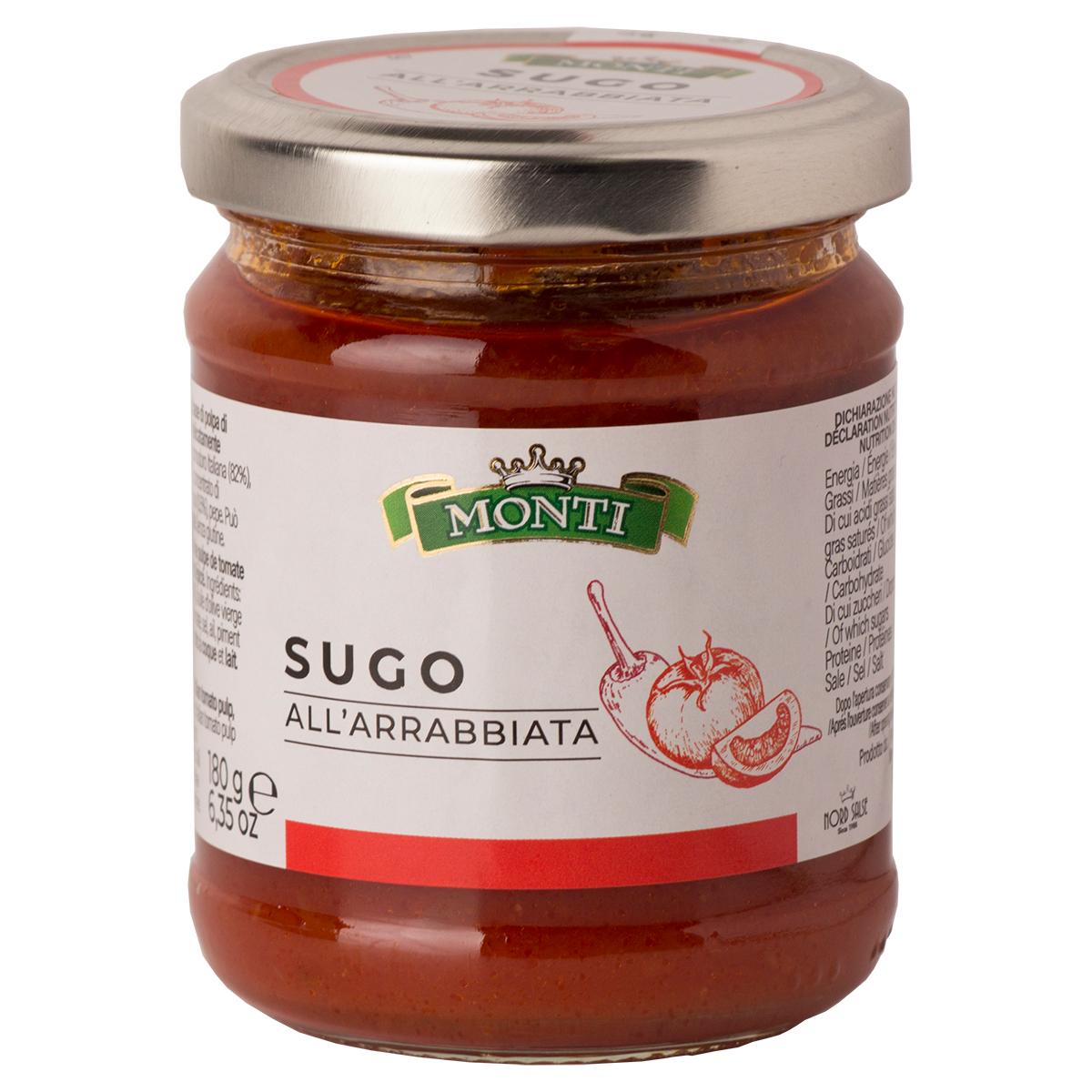 Соус MONTI sugo alla аrrabbiata арраббиата, 180 гр., стекло