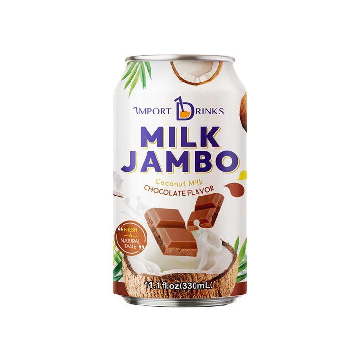 Напиток сокосодержащий MILK JAMBO кокосовое молоко шоколад 330 мл., ж/б