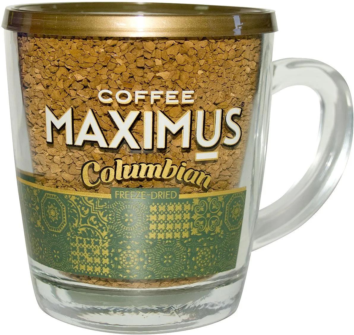 Кофе растворимый Maximus Columbia натуральный сублимированный 70 гр., стекло