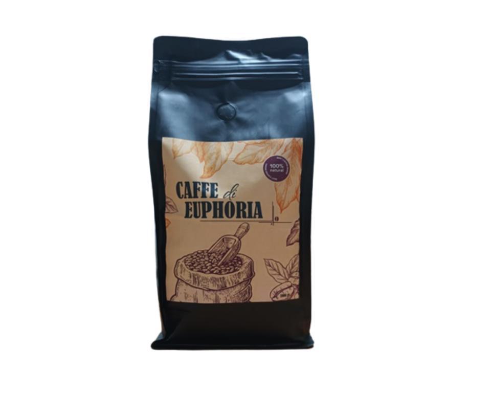Кофе Caffe di Euphoria экспрессо в зернах 60% арабика 40% робуста, 180 гр., флоу-пак