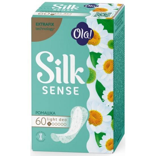 Прокладки ежедневные Ola! Silk Sense Light Deo Ромашка тонкие стринг-мультиформ 60 шт., картон