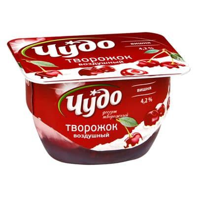 Десерт Чудо творожный вишня 4,2% 100 гр., ПЭТ