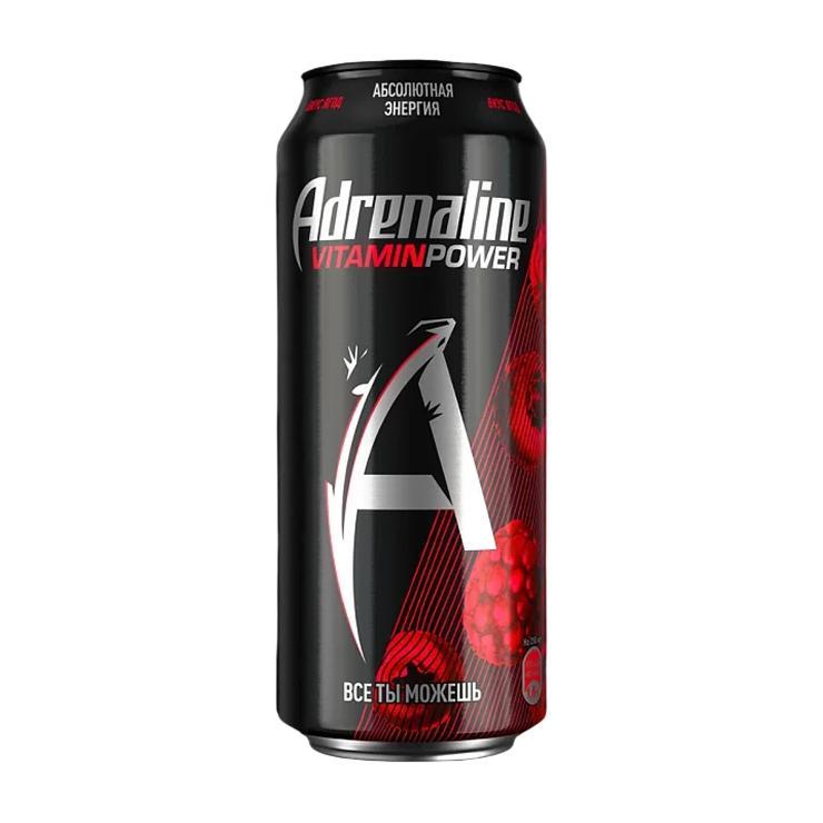 Напиток энергетический Adrenaline Rush Vitamin power ягодная энергия 450 мл., ж/б