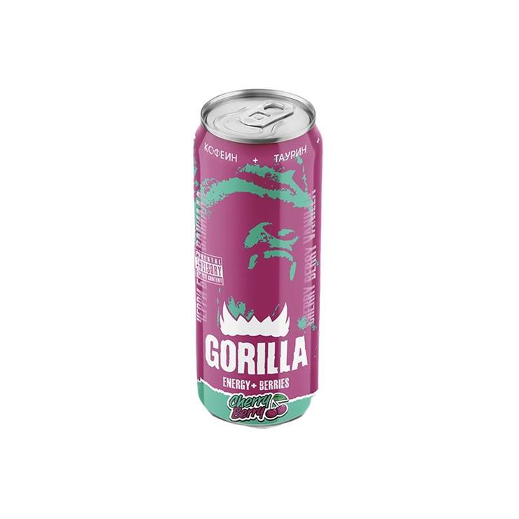 Напиток энергетический Gorilla cherry berry 450 мл., ж/б