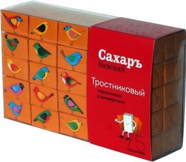 Сахар Невский тростниковый кусковой быстрорастворимый порционный 420 гр., пластик