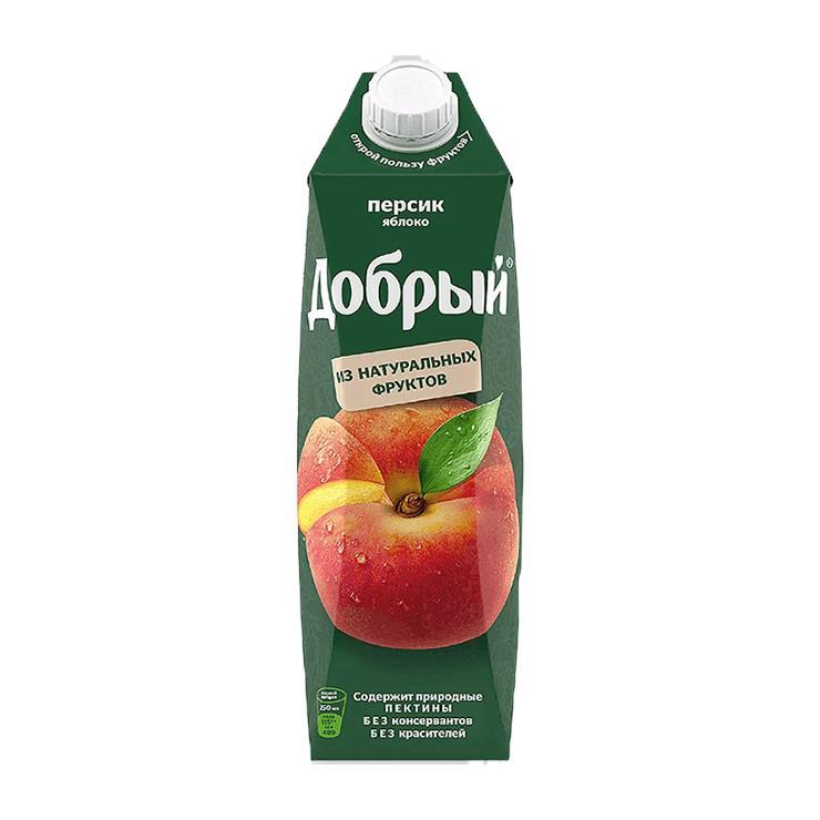Нектар Добрый персик яблоко 1 л., тетра-пак
