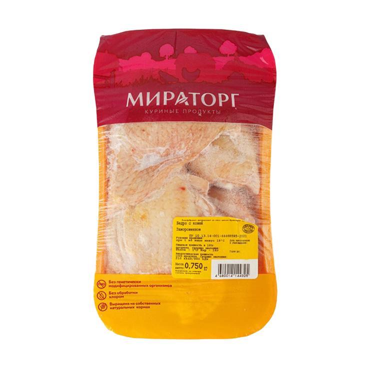 Бедро цыплёнка-бройлера Мираторг с кожей с/м 750 гр., лоток