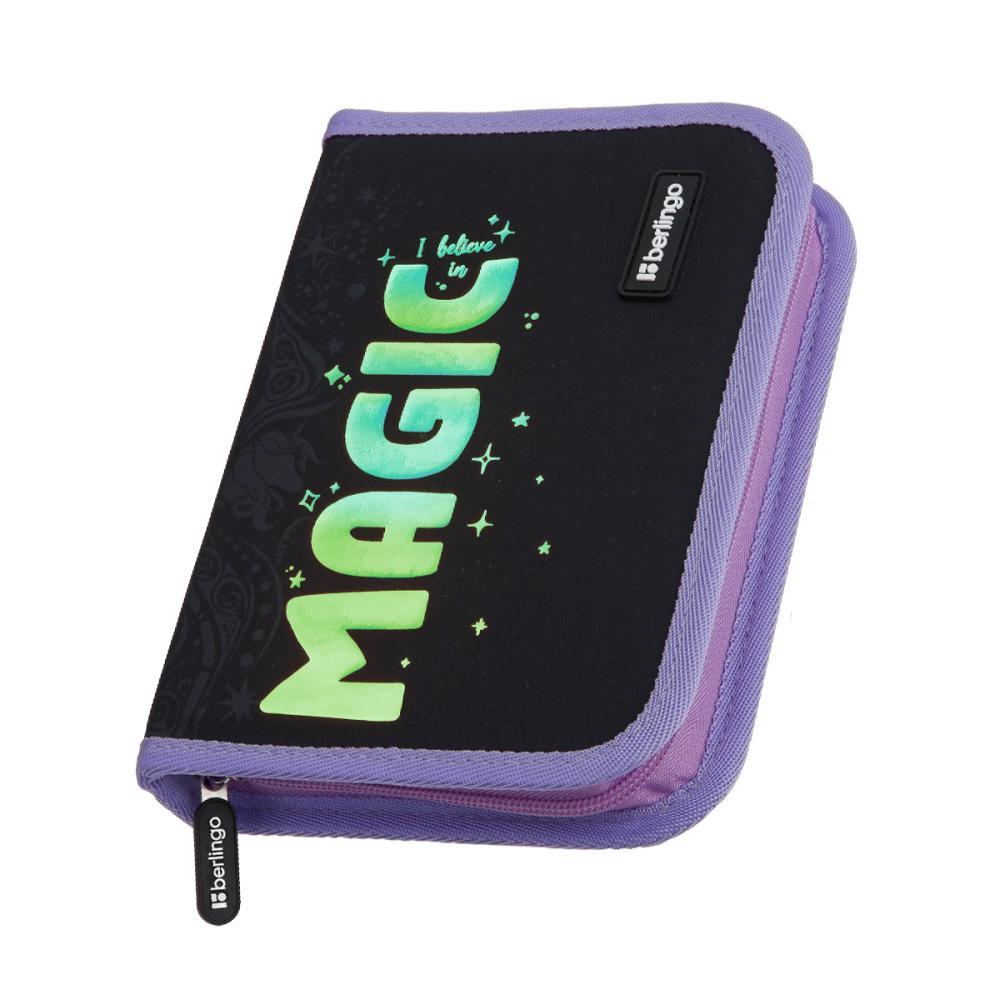 Пенал Berlingo Purple Magic 1 отделение 200х140х40 дополнительная откидная секция полиэстер, пакет