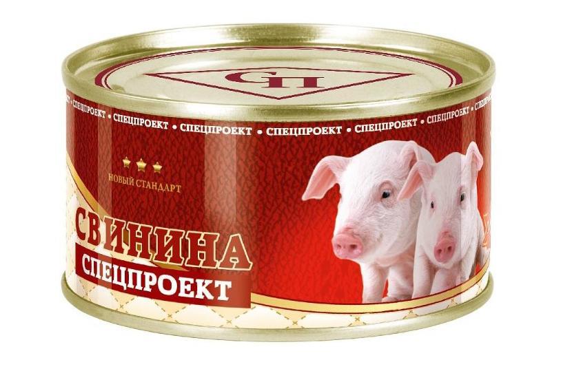 Свинина тушеная Спецпроект 325 гр., ж/б