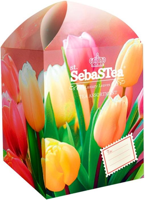 Чай Sebastea spring tulips ассорти черный зеленый 30 гр., картон