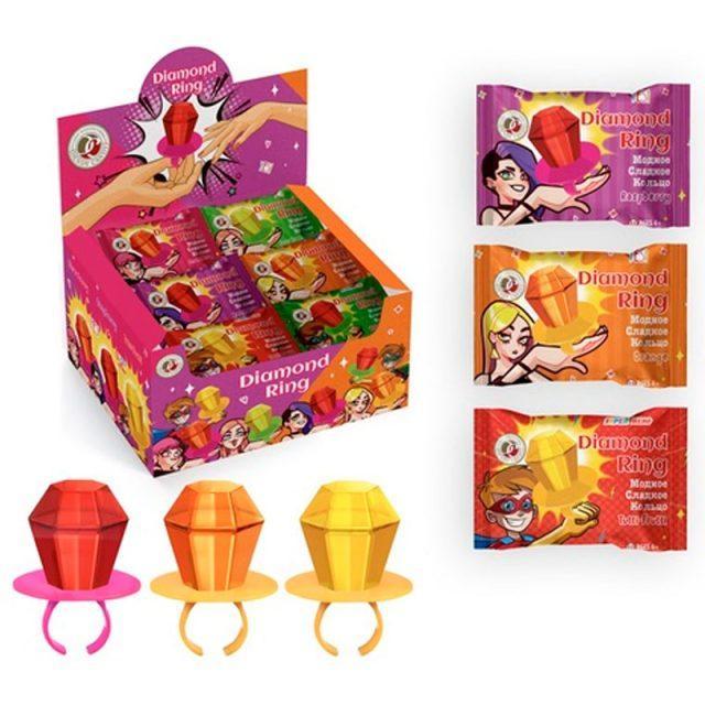 Карамель леденцовая Dendy Candy Сладкое кольцо микс 15 гр., флоу-пак