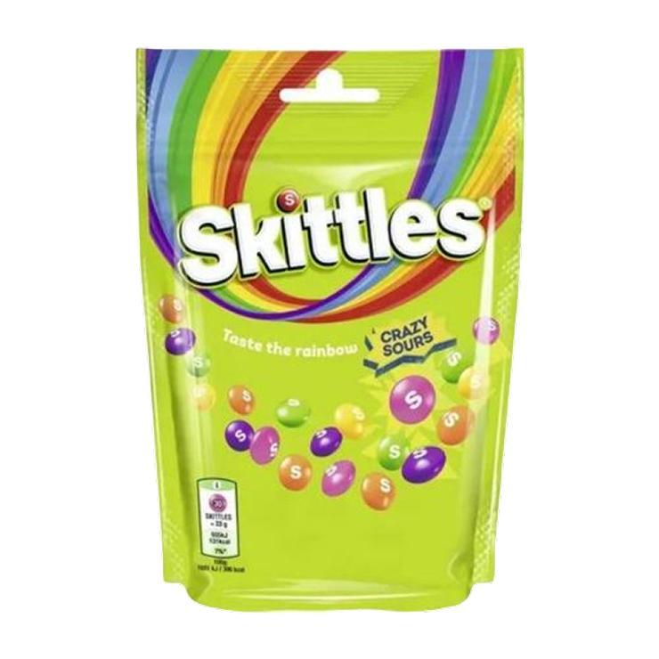 Драже Skittles Crazy Sour 136 гр., дой-пак