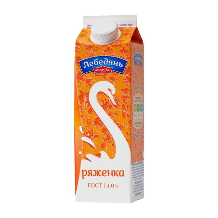 Ряженка ЛебедяньМолоко 4% 450 гр., тетра-пак