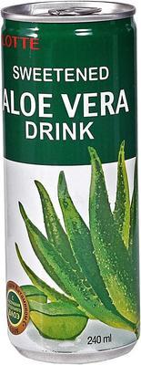 Напиток сокосодержащий Lotte Sweetened aloe vera 240 мл., ж/б