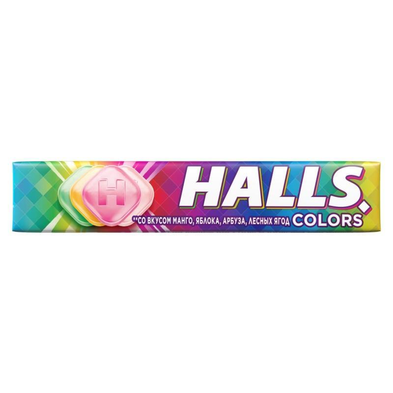 Леденцы Halls Colors 25 гр., бумага