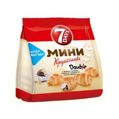 Круассаны 7 Days Double мини ваниль какао 265 гр., флоу-пак
