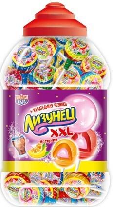 Карамель Канди Клаб Лизунец XXL на палочке ассорти 24 гр., обертка