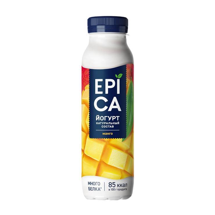 Йогурт питьевой Epica манго 2,5% 260 гр., ПЭТ