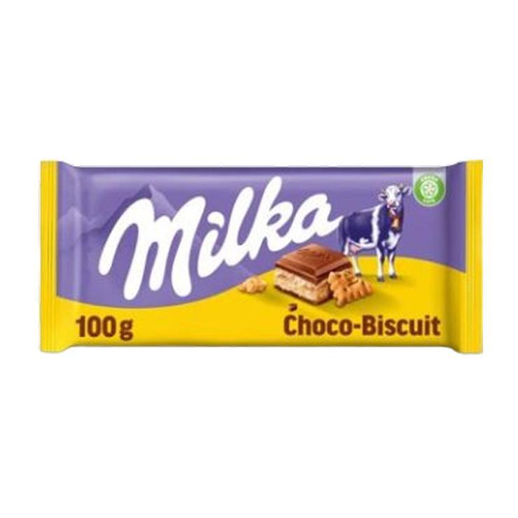 Шоколад Milka Choco Biscuit молочный 100 гр., флоу-пак