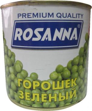 Горошек зеленый Rosanna, 400 гр., жестяная банка