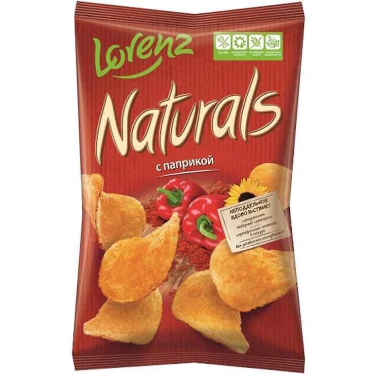Чипсы картофельные Lorenz Naturals с паприкой 100 гр., флоу-пак